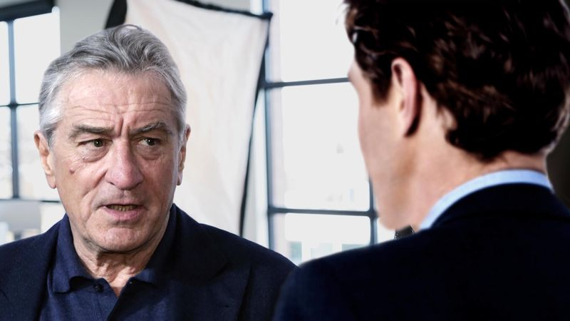 An incredulous De Niro stares in disbelief after learning that Sullivan can recite Henry Hill’s first few lines from the opening monologue verbatim.